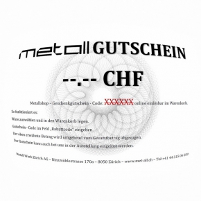 Geschenkgutschein Metallshop