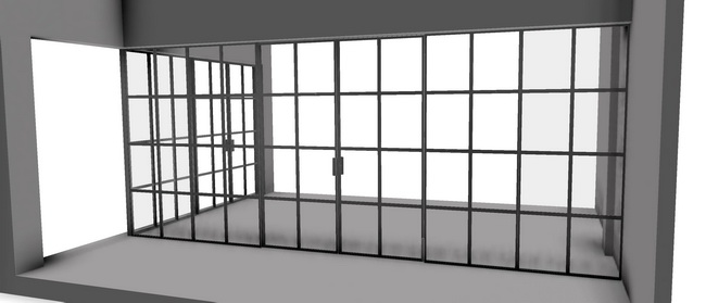 buero glastrennwand industrial look schallschutz 04